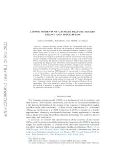 Tensor Moments of Gaussian Mixture Models: Theory and Applications