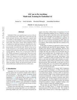 ASC me to Do Anything: Multi-task Training for Embodied AI