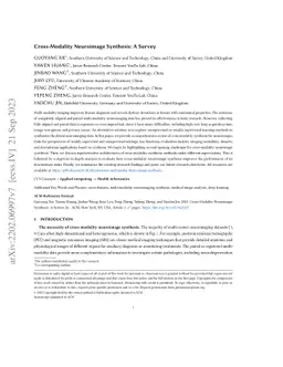 Cross-Modality Neuroimage Synthesis: A Survey