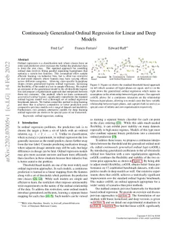 Continuously Generalized Ordinal Regression for Linear and Deep Models