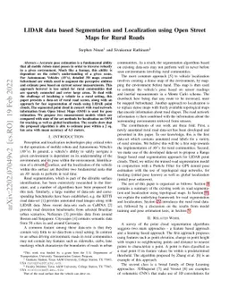 LIDAR data based Segmentation and Localization using Open Street Maps
  for Rural Roads