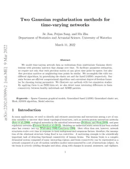 Two Gaussian regularization methods for time-varying networks