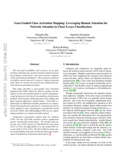 Gaze-Guided Class Activation Mapping: Leveraging Human Attention for
  Network Attention in Chest X-rays Classification