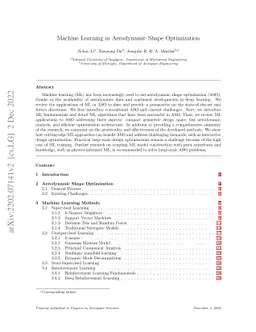 Machine Learning in Aerodynamic Shape Optimization