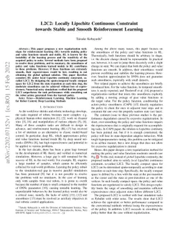 L2C2: Locally Lipschitz Continuous Constraint towards Stable and Smooth
  Reinforcement Learning