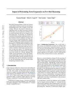 Impact of Pretraining Term Frequencies on Few-Shot Reasoning