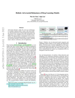 Holistic Adversarial Robustness of Deep Learning Models