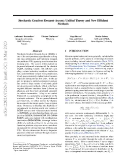 Stochastic Gradient Descent-Ascent: Unified Theory and New Efficient
  Methods