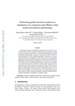 Exploiting deterministic algorithms to perform global sensitivity
  analysis of continuous-time Markov chain compartmental models with
  application to epidemiology