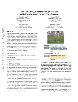 ViNTER: Image Narrative Generation with Emotion-Arc-Aware Transformer