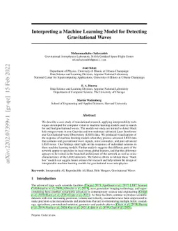 Interpreting a Machine Learning Model for Detecting Gravitational Waves