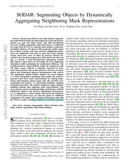 SODAR: Segmenting Objects by DynamicallyAggregating Neighboring Mask
  Representations