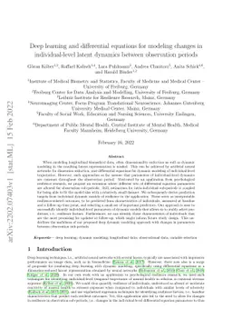 Deep learning and differential equations for modeling changes in
  individual-level latent dynamics between observation periods