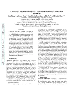 Knowledge Graph Reasoning with Logics and Embeddings: Survey and
  Perspective