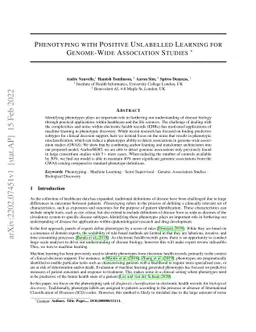 Phenotyping with Positive Unlabelled Learning for Genome-Wide
  Association Studies