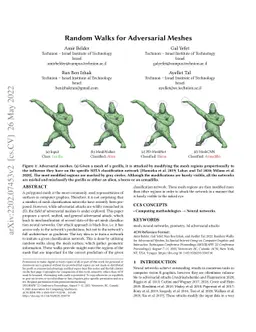 Random Walks for Adversarial Meshes
