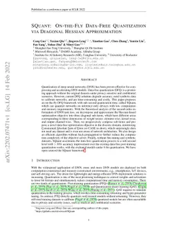 SQuant: On-the-Fly Data-Free Quantization via Diagonal Hessian
  Approximation