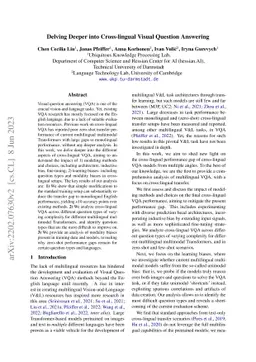 Delving Deeper into Cross-lingual Visual Question Answering