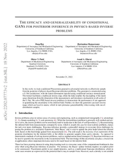 The efficacy and generalizability of conditional GANs for posterior
  inference in physics-based inverse problems