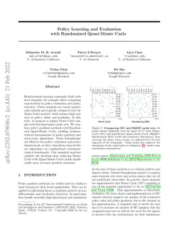 Policy Learning and Evaluation with Randomized Quasi-Monte Carlo