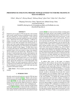 ProsoSpeech: Enhancing Prosody With Quantized Vector Pre-training in
  Text-to-Speech