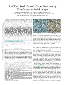 RNGDet: Road Network Graph Detection by Transformer in Aerial Images