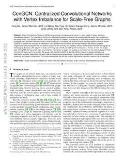 CenGCN: Centralized Convolutional Networks with Vertex Imbalance for
  Scale-Free Graphs