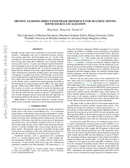 SRP-DNN: Learning Direct-Path Phase Difference for Multiple Moving Sound
  Source Localization