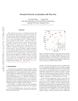Practical Network Acceleration with Tiny Sets