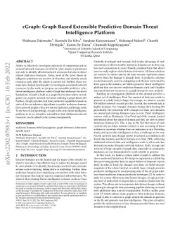 CGraph: Graph Based Extensible Predictive Domain Threat Intelligence
  Platform