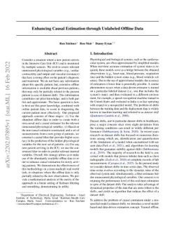 Enhancing Causal Estimation through Unlabeled Offline Data
