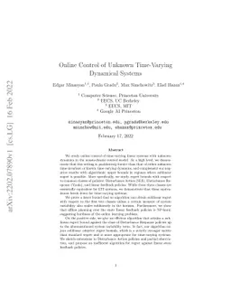 Online Control of Unknown Time-Varying Dynamical Systems