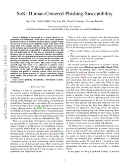 SoK: Human-Centered Phishing Susceptibility