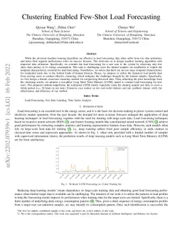 Clustering Enabled Few-Shot Load Forecasting