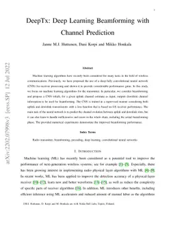 DeepTx: Deep Learning Beamforming with Channel Prediction