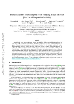 Planckian Jitter: countering the color-crippling effects of color jitter
  on self-supervised training