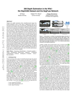 360 Depth Estimation in the Wild -- The Depth360 Dataset and the SegFuse
  Network