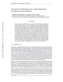 Learning to Generalize across Domains on Single Test Samples