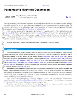 Paraphrasing Magritte's Observation