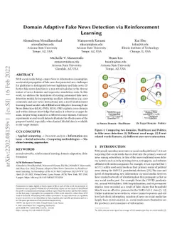 Domain Adaptive Fake News Detection via Reinforcement Learning
