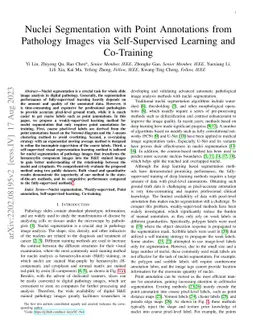 Nuclei Segmentation with Point Annotations from Pathology Images via
  Self-Supervised Learning and Co-Training