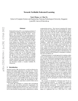 Towards Verifiable Federated Learning