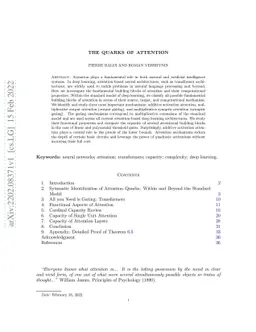 The Quarks of Attention