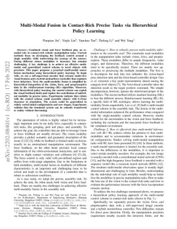 Multi-Modal Fusion in Contact-Rich Precise Tasks via Hierarchical Policy
  Learning