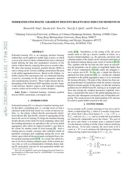 Federated Stochastic Gradient Descent Begets Self-Induced Momentum