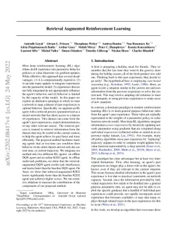 Retrieval-Augmented Reinforcement Learning
