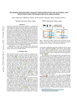 Wearable SELD dataset: Dataset for sound event localization and
  detection using wearable devices around head