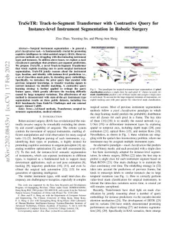 TraSeTR: Track-to-Segment Transformer with Contrastive Query for
  Instance-level Instrument Segmentation in Robotic Surgery