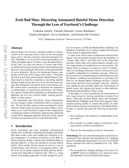 Feels Bad Man: Dissecting Automated Hateful Meme Detection Through the
  Lens of Facebook's Challenge
