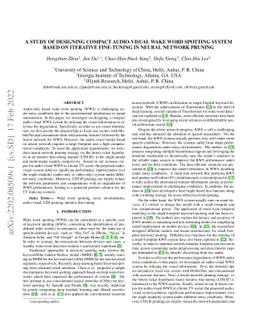 A Study of Designing Compact Audio-Visual Wake Word Spotting System
  Based on Iterative Fine-Tuning in Neural Network Pruning